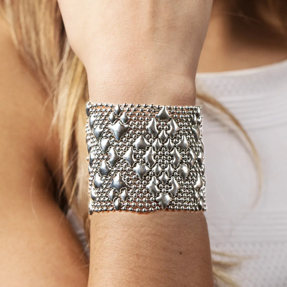 SG Liquid Metal B107-AS Antique Silver Bracelet by Sergio Gutierrez
