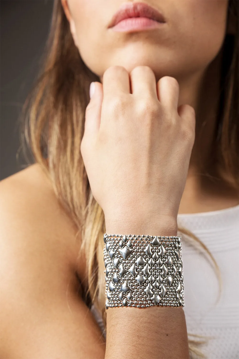 SG Liquid Metal B107-AS Antique Silver Bracelet by Sergio Gutierrez