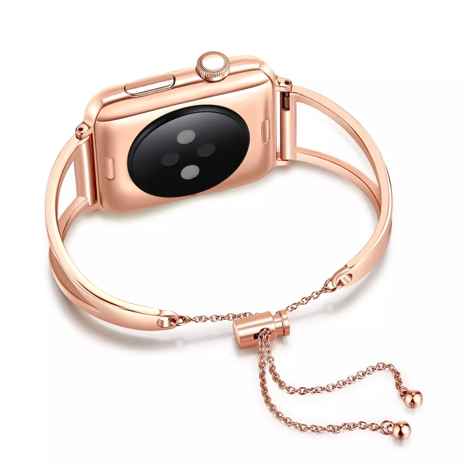 Sleek Stainless Steel Bracelet Band For Apple Watch Multiple Colors Available