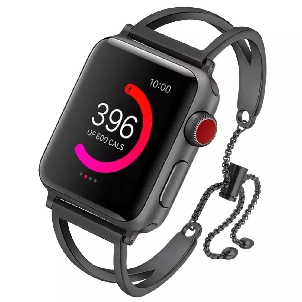 Sleek Stainless Steel Bracelet Band For Apple Watch Multiple Colors Available