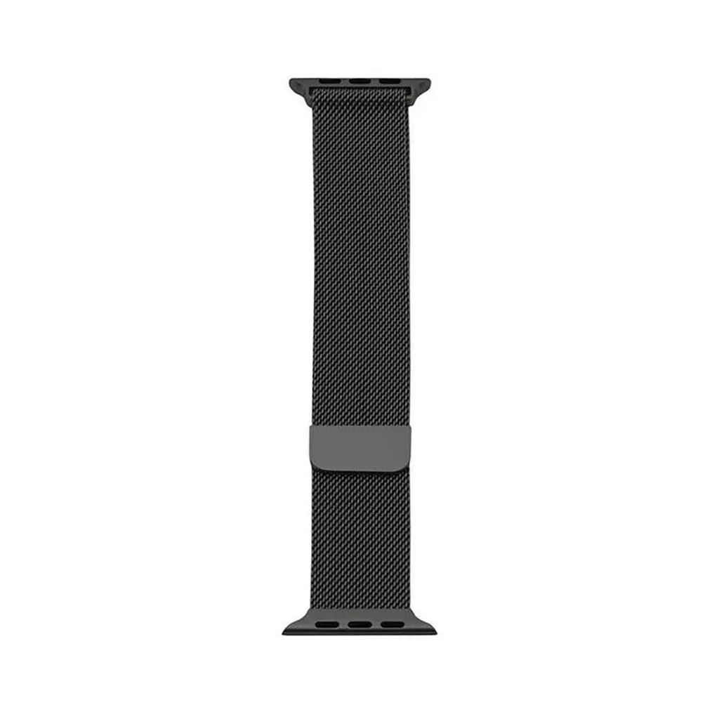 Stainless Steel Mesh Magnetic Band Compatible With Apple Watch Band for 38MM 40MM 41MM-Black