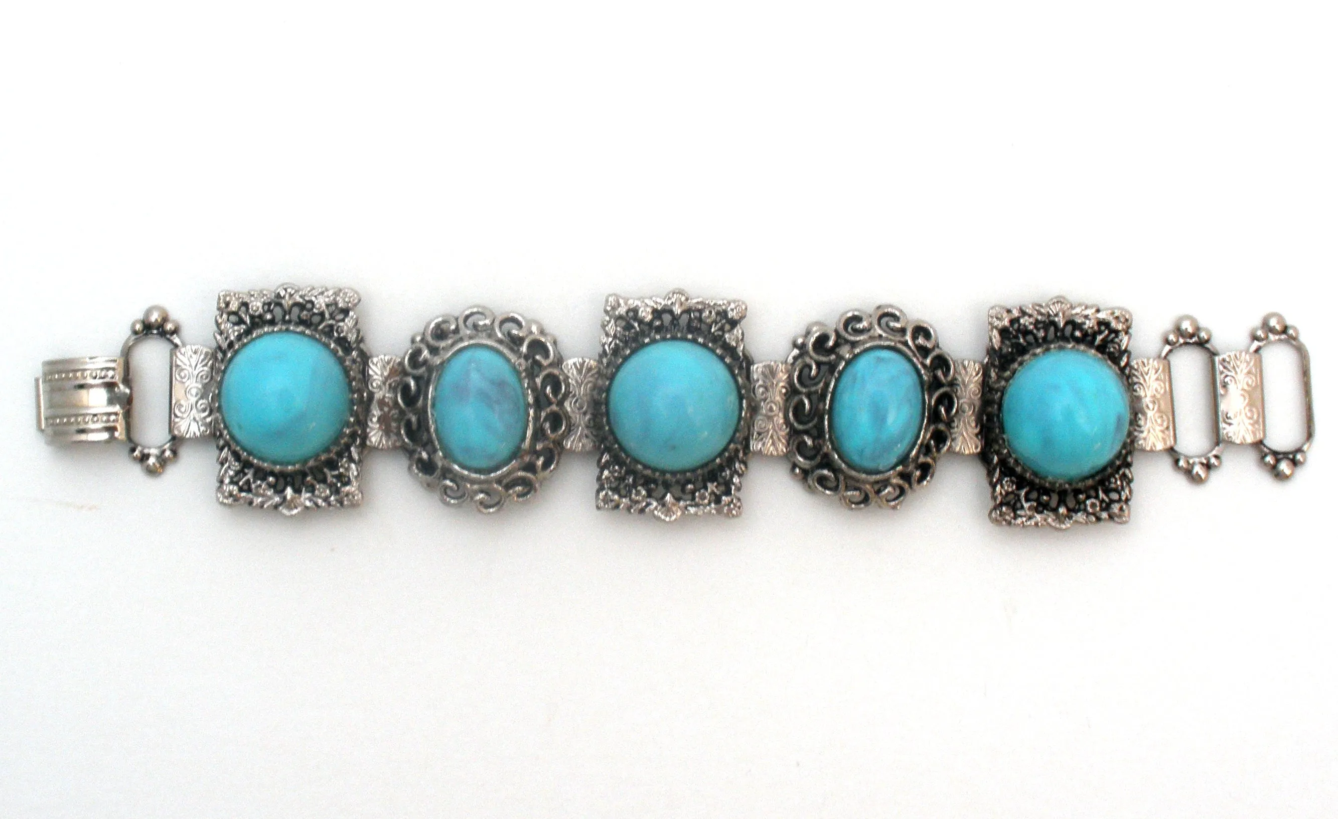 Turquoise Blue Bracelet 7.25" Vintage