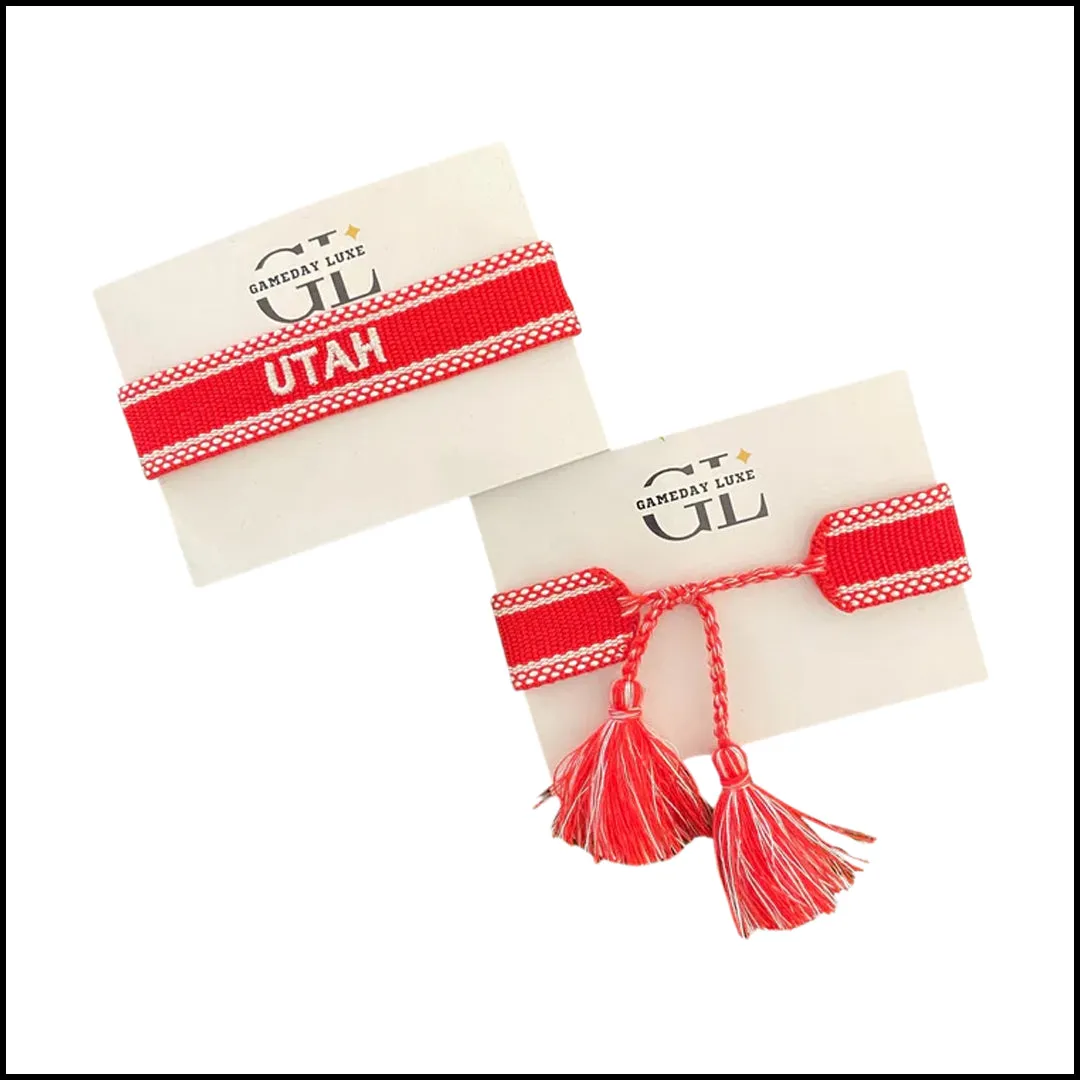 Utah Team Tassel Bracelet