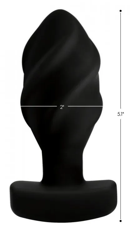 (wd) Ass Thumpers Swirled Vibr Anal Plug W- Remote