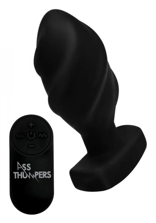 (wd) Ass Thumpers Swirled Vibr Anal Plug W- Remote